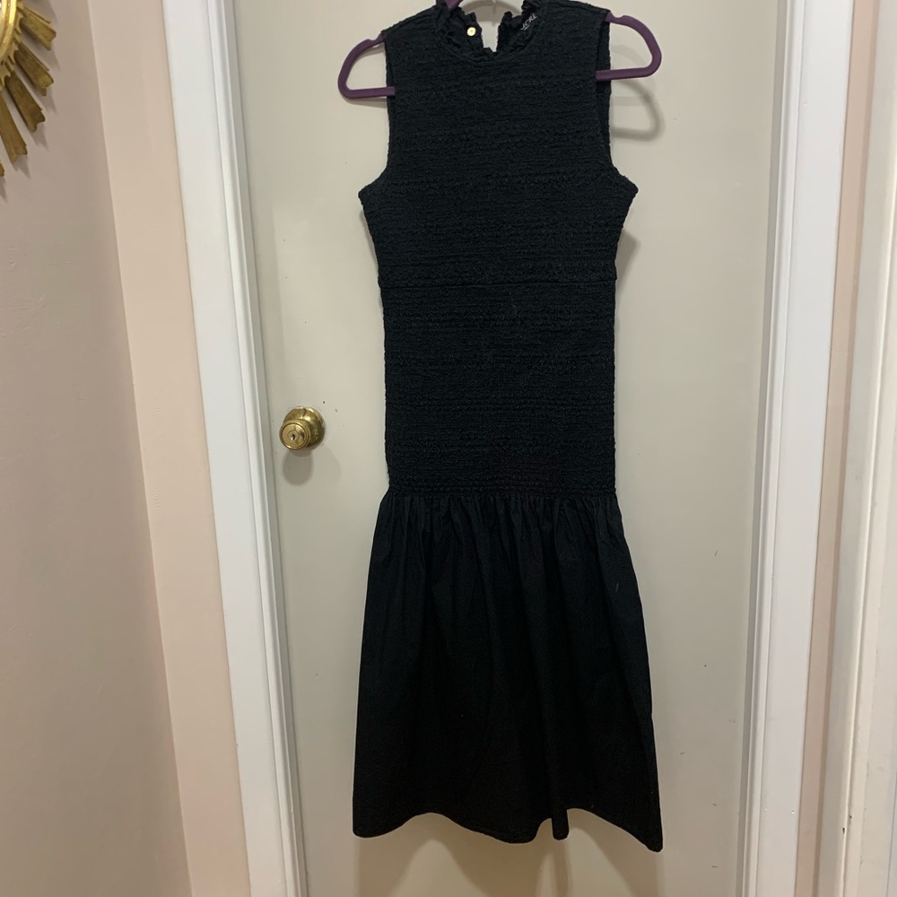 J Crew Smocked Drop-Waist Dress in cotton poplin - Picture 3 of 5